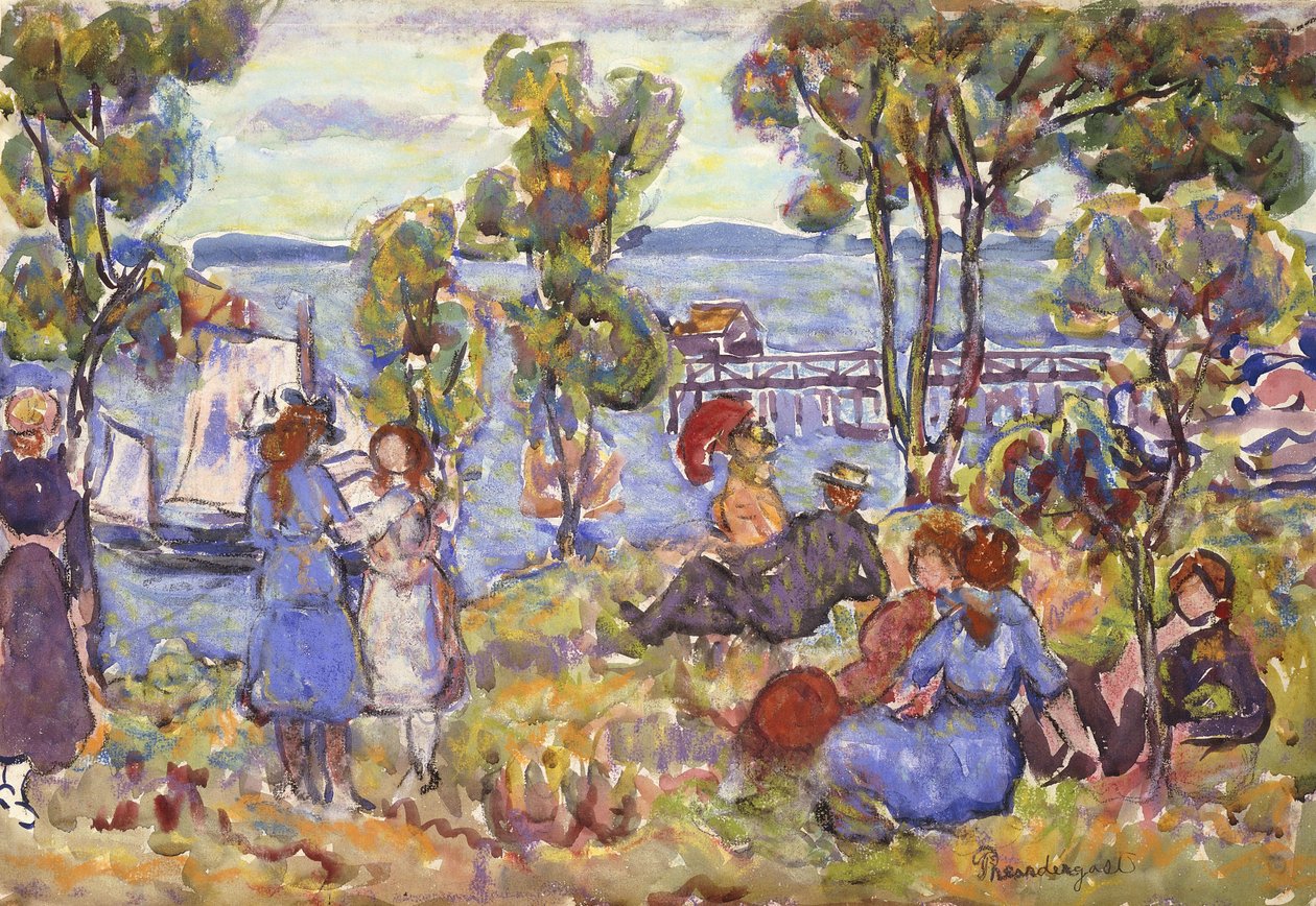 Boat Landing, Nahant Massachusetts, alkotó: Maurice Brazil Prendergast