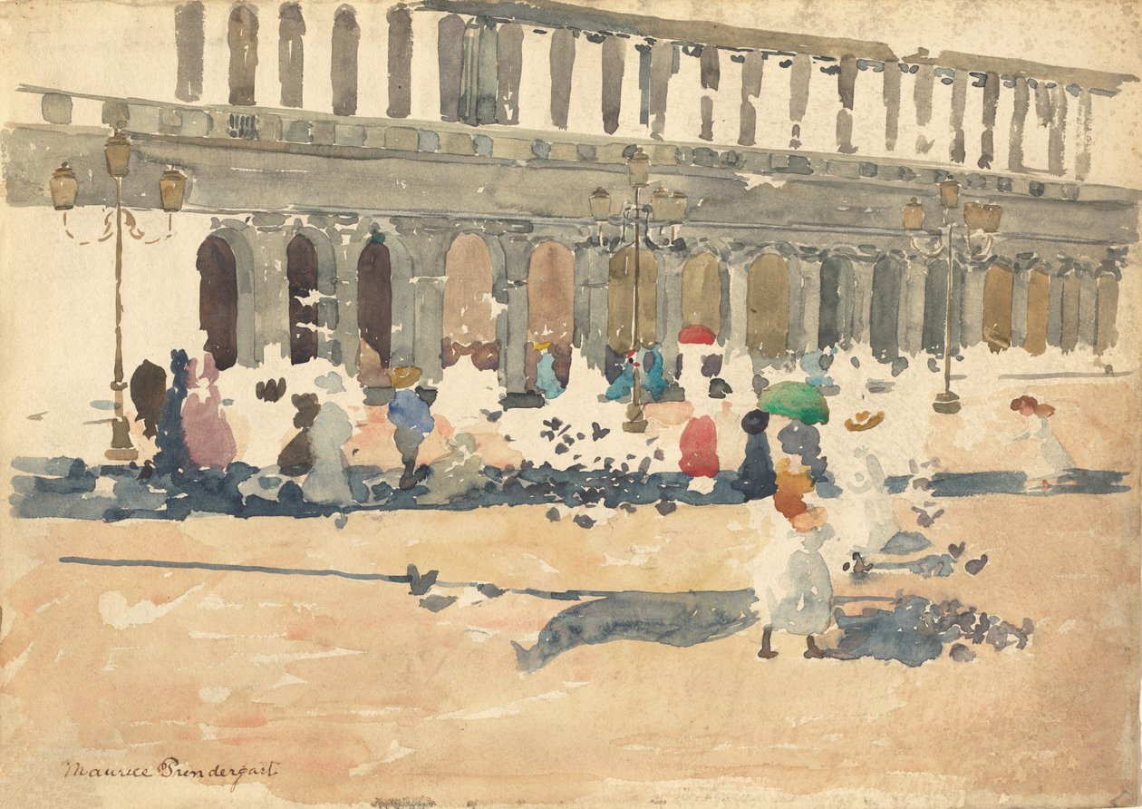 Caffè Florian Velencében, 18981899. alkotó: Maurice Brazil Prendergast