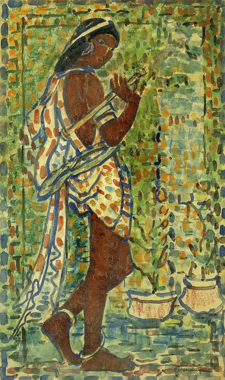 Hindu táncos, 1910-1913 körül alkotó: Maurice Brazil Prendergast