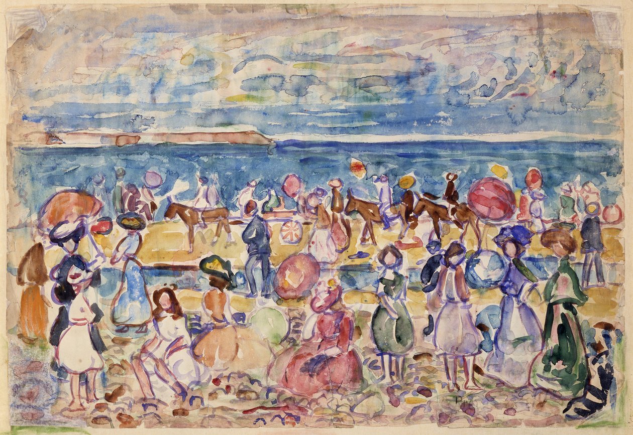 Nyaralás New Englandben, kb. 1910-1911. alkotó: Maurice Brazil Prendergast