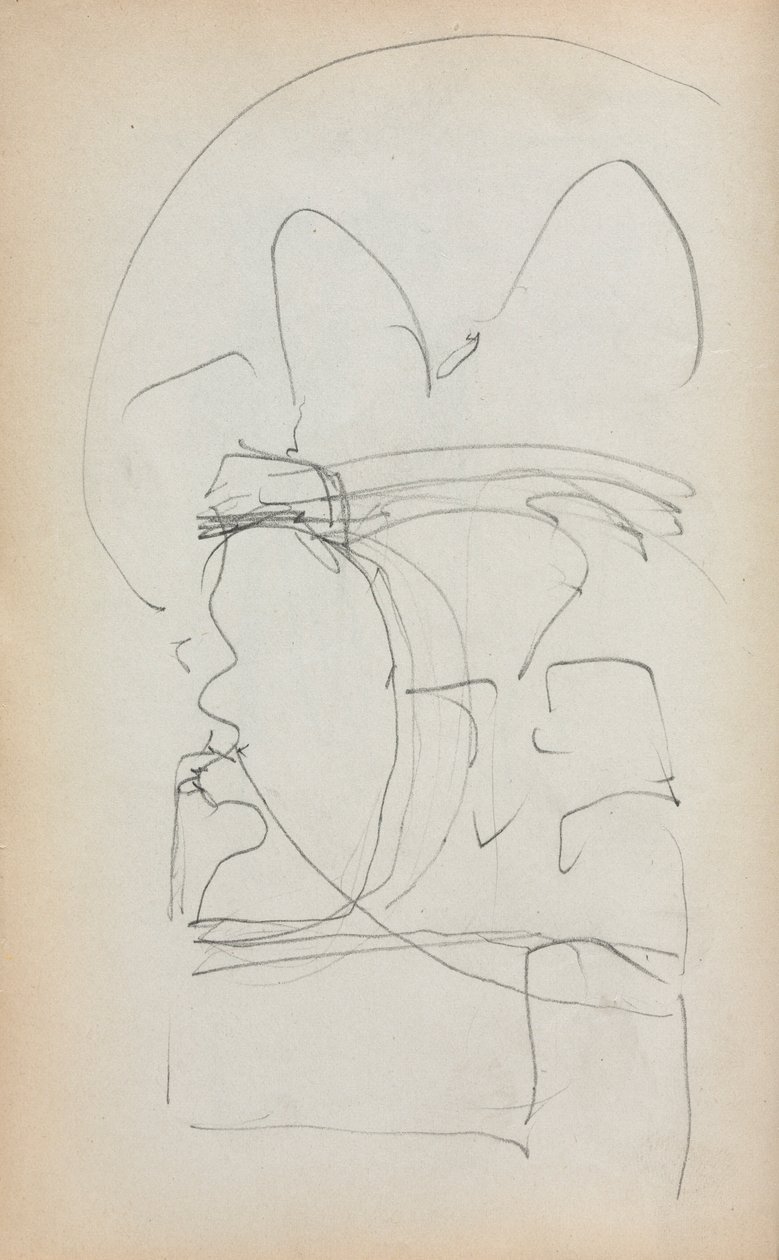 Olasz vázlatfüzet: Abstract Sketch 5. oldal, 1898-1899. alkotó: Maurice Brazil Prendergast