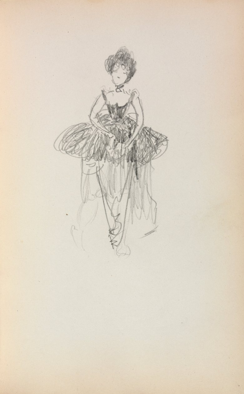 Olasz vázlatfüzet: Balerina 231. oldal, 1898-1899. alkotó: Maurice Brazil Prendergast