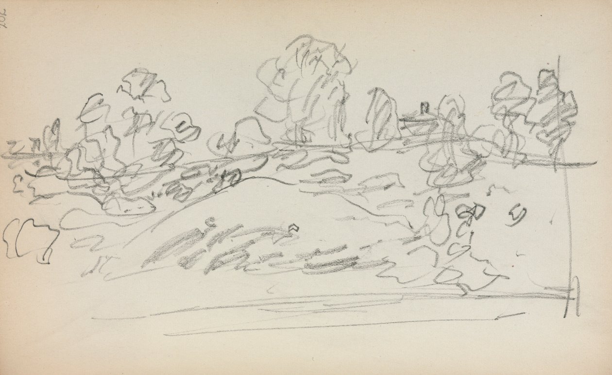Olasz vázlatfüzet: Tájkép 202. oldal, 1898-1899. alkotó: Maurice Brazil Prendergast