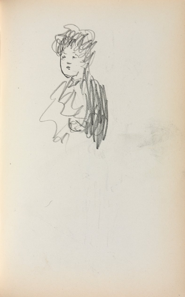Olasz vázlatfüzet: Nő, mellhossz 127. oldal, 1898-1899. alkotó: Maurice Brazil Prendergast