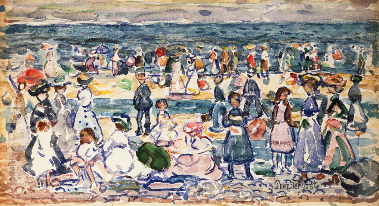 Apály, Revere Beach, 1910-11 alkotó: Maurice Brazil Prendergast