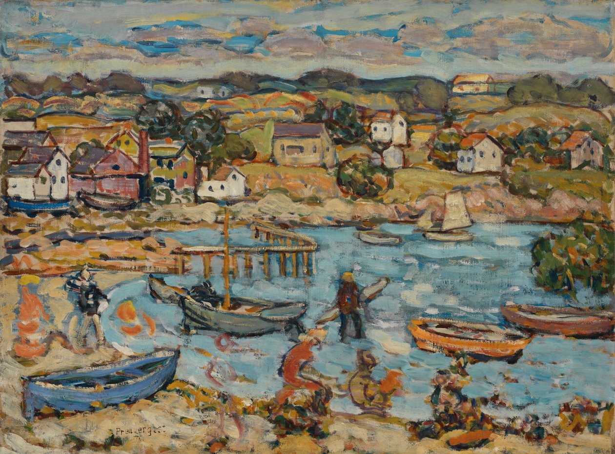 Marblehead kikötője alkotó: Maurice Brazil Prendergast