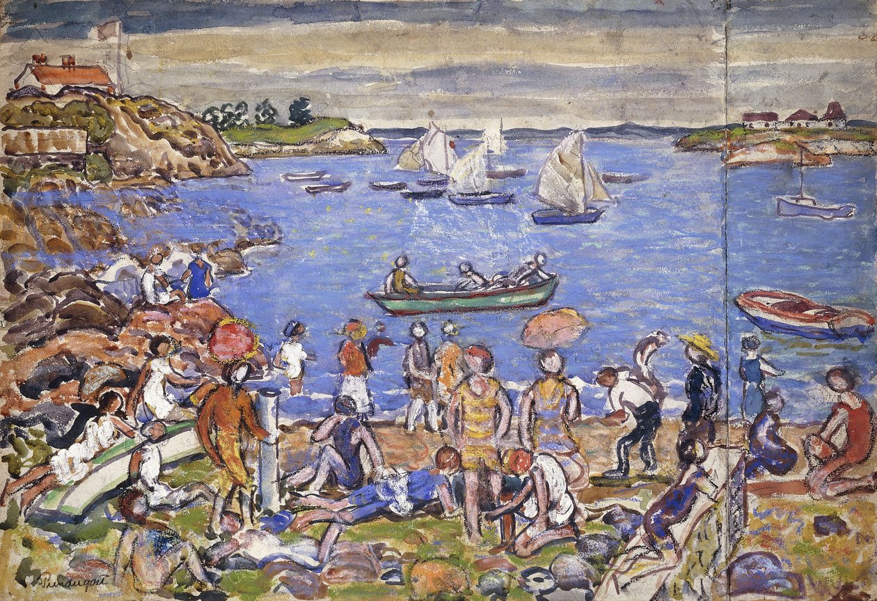 Gloucester közelében, alkotó: Maurice Brazil Prendergast