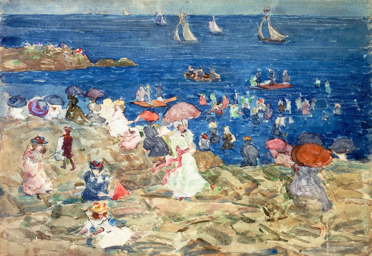 New England Beach Scene, 1896-97 körül alkotó: Maurice Brazil Prendergast