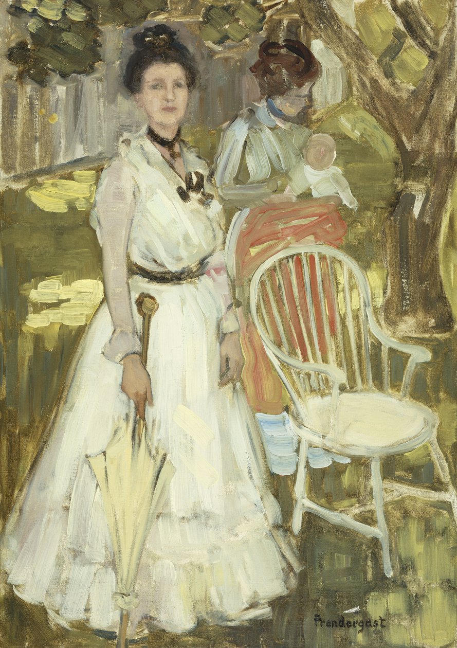 asszony portréja, alkotó: Maurice Brazil Prendergast