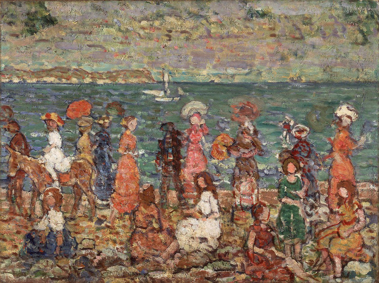 Tengerpart, 1913 körüli (olaj, vászon) alkotó: Maurice Brazil Prendergast