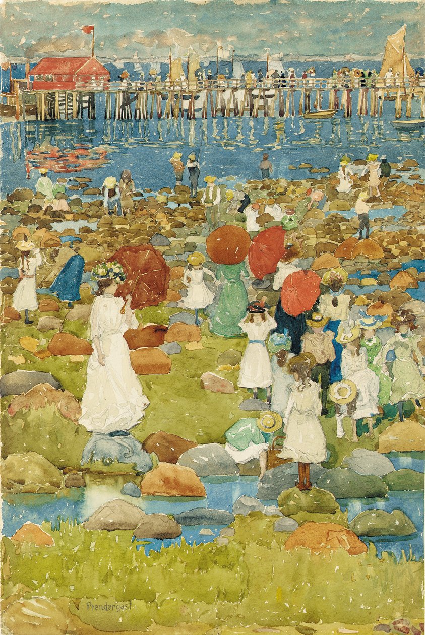 Köves tengerpart alkotó: Maurice Brazil Prendergast