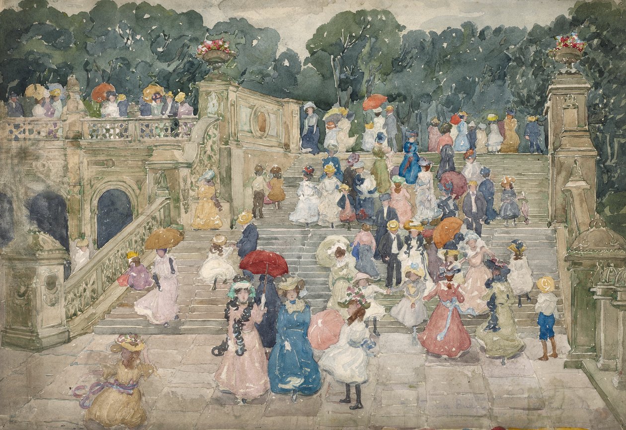 The Terrace Bridge, Central Park alkotó: Maurice Brazil Prendergast