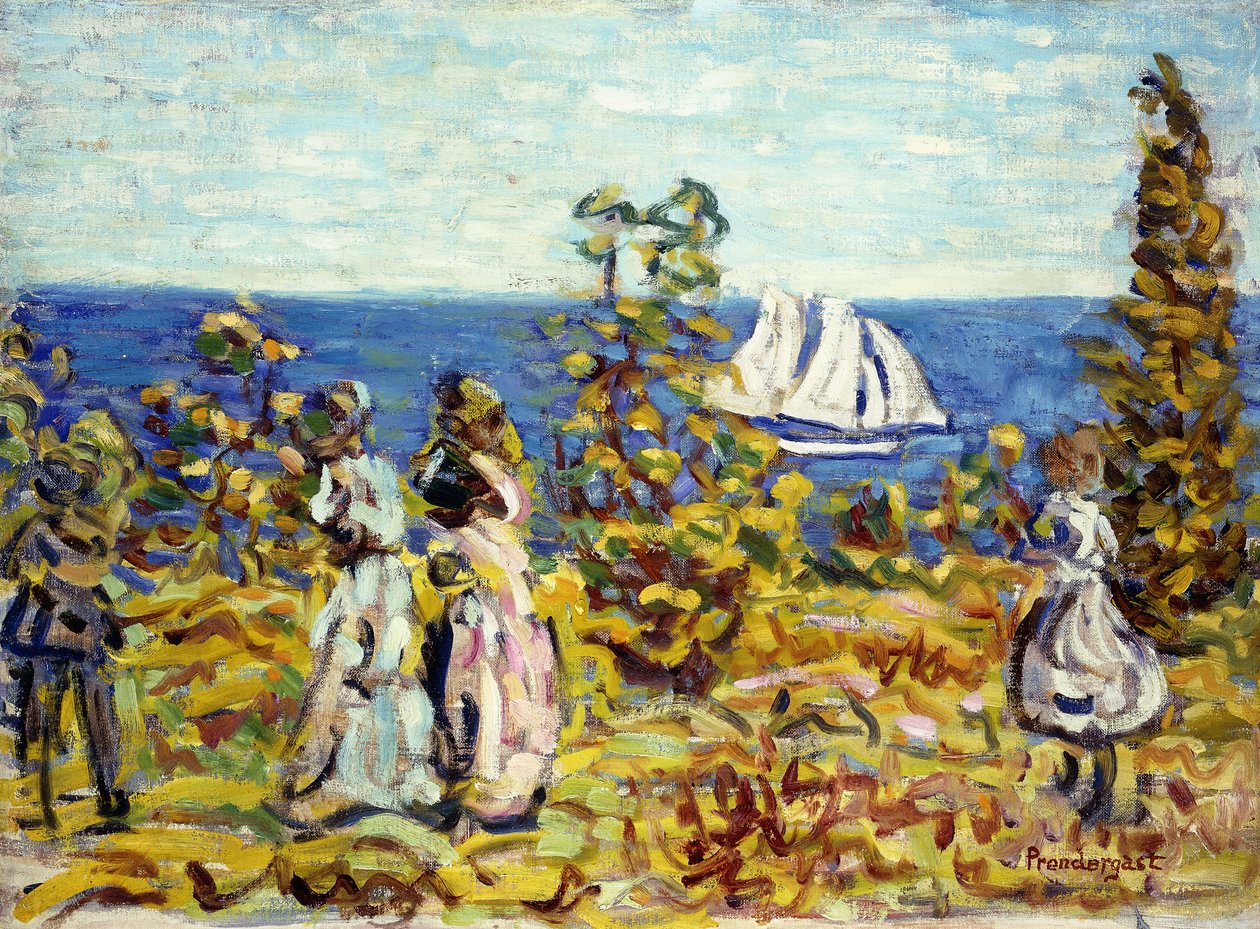 A vitorlás megtekintése, 1907-1910 körül alkotó: Maurice Brazil Prendergast