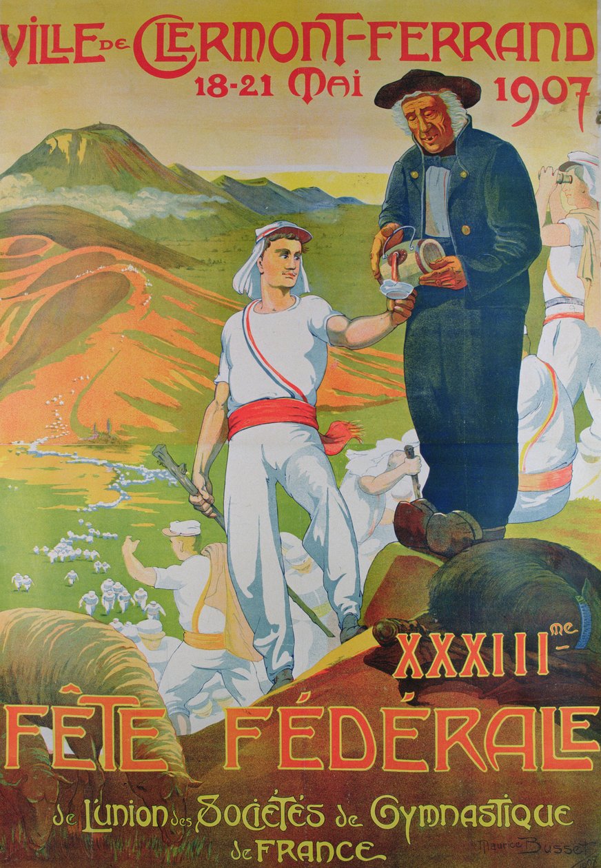 Fete Federale plakát, 1907 május (színes litográfia) alkotó: Maurice Busset