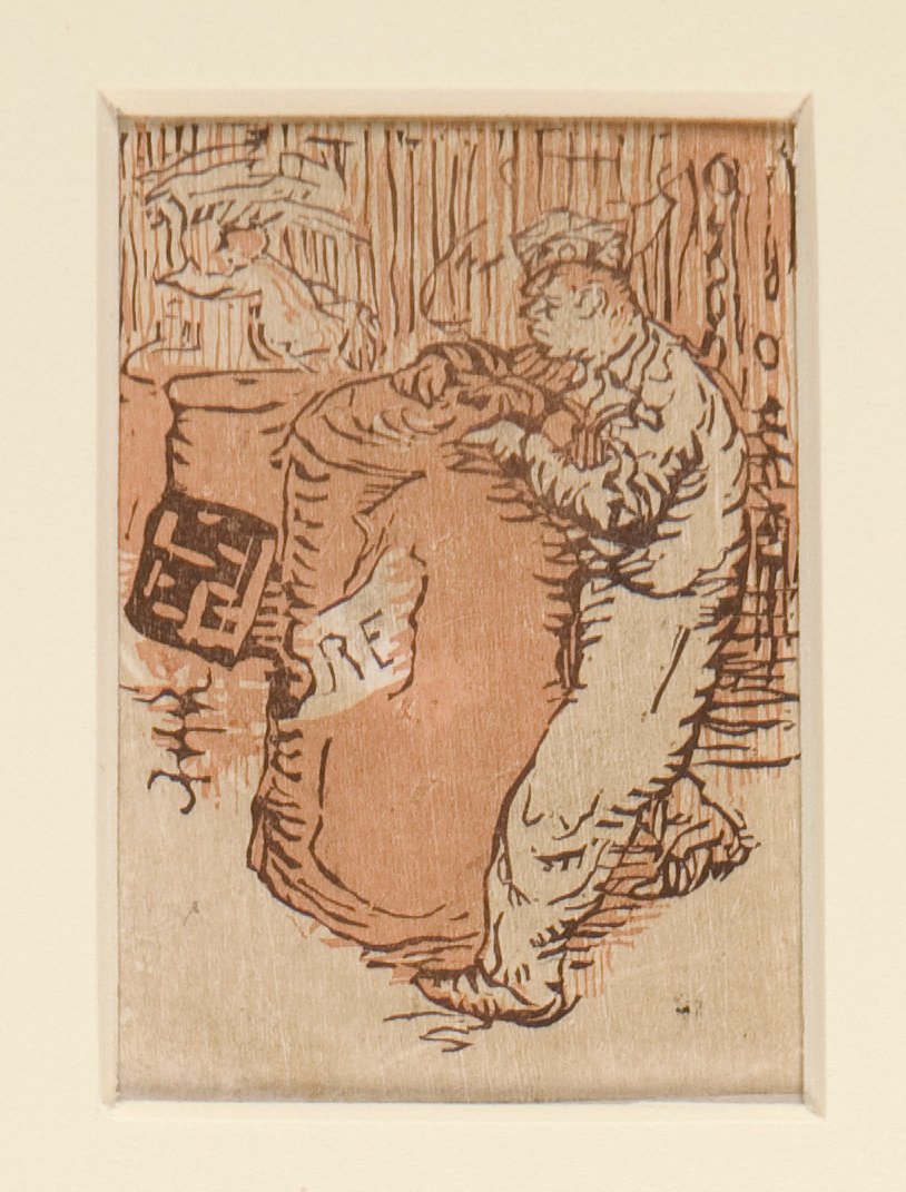 A La Pensee utcai árusai, illusztráció, p. 35 alkotó: Maurice Delcourt