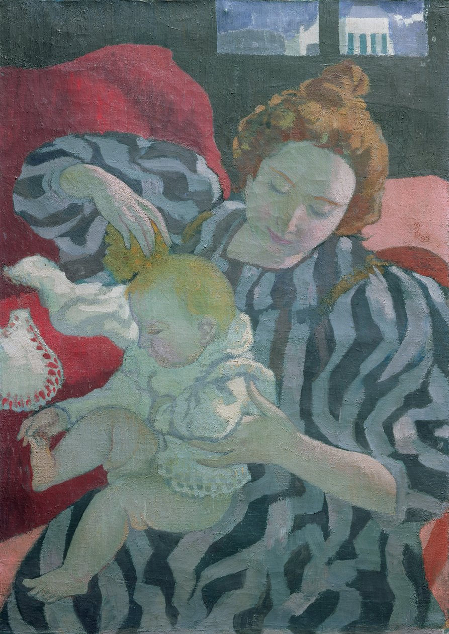 Egy anya, aki mossa a gyermekét, 1895 alkotó: Maurice Denis