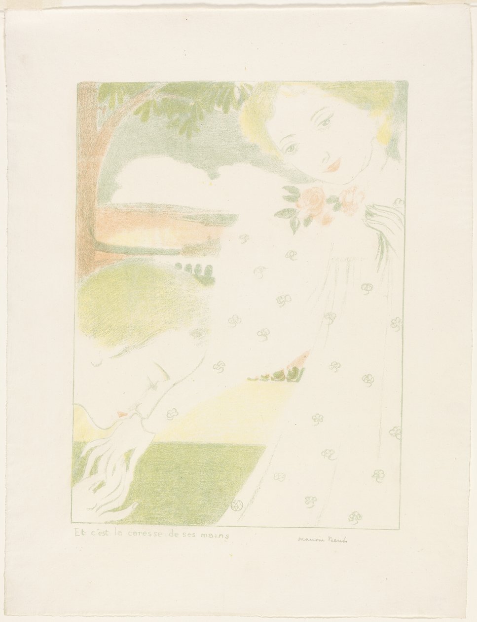 És ez a kezük simogatása, nyolcas tányér a szerelemtől alkotó: Maurice Denis