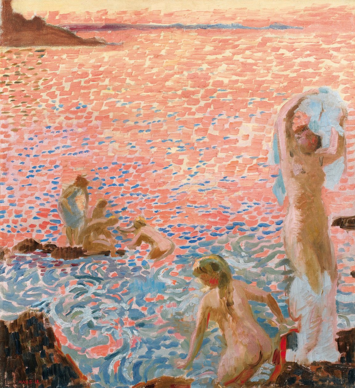 Fürdőzők alkonyatkor Fürdőzők alkonyatkor, 1912. alkotó: Maurice Denis