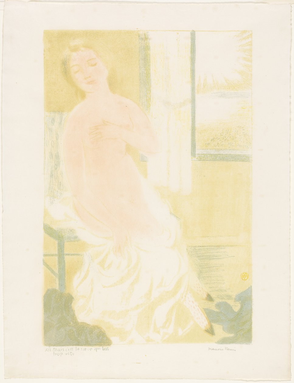 De ez a szív, amely túl gyorsan dobog, tizenkettes tányér a szerelemtől alkotó: Maurice Denis
