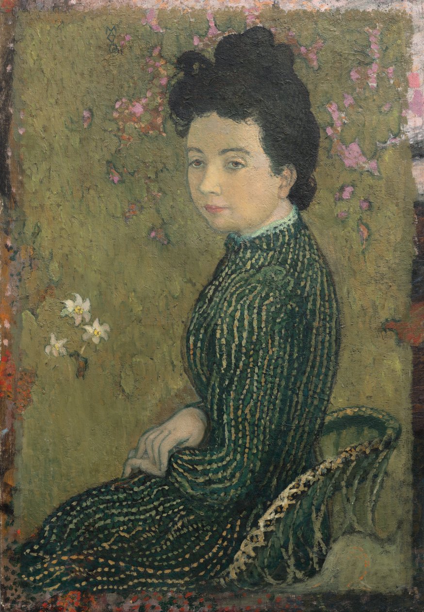 Eva Meurier zöld ruhában alkotó: Maurice Denis