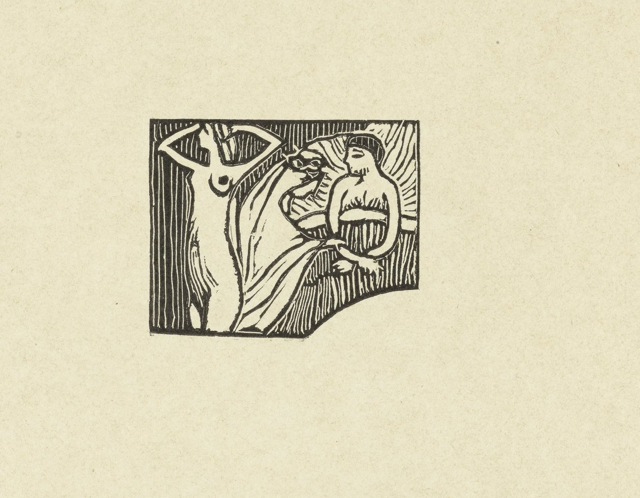 Illustratie bij gedicht uit dichtbundel Sagesse van Paul Verlaine Vésett fa próba a bölcsességért A próba (sorozat címe) alkotó: Maurice Denis