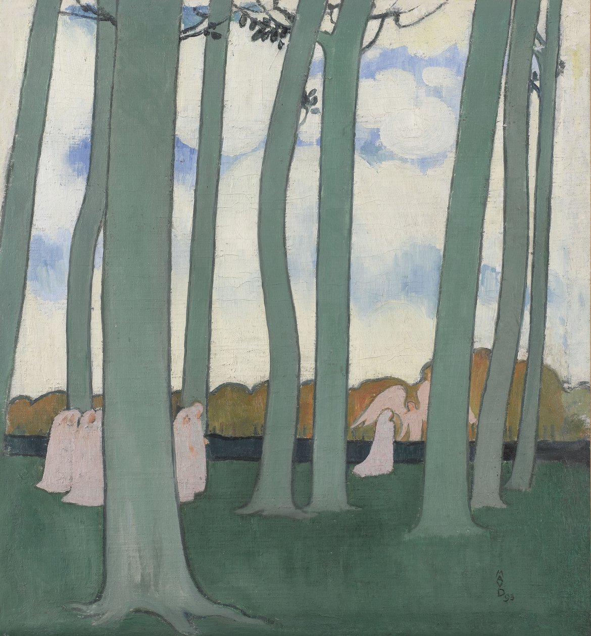 Táj zöld fákkal vagy bükkfákkal Kerduelben, 1893. alkotó: Maurice Denis