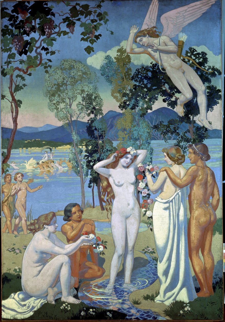 A Psyche története (1. panel: Erost megdöbbentette a Psyche szépsége). Maurice Denis festménye (1870-1943) alkotó: Maurice Denis