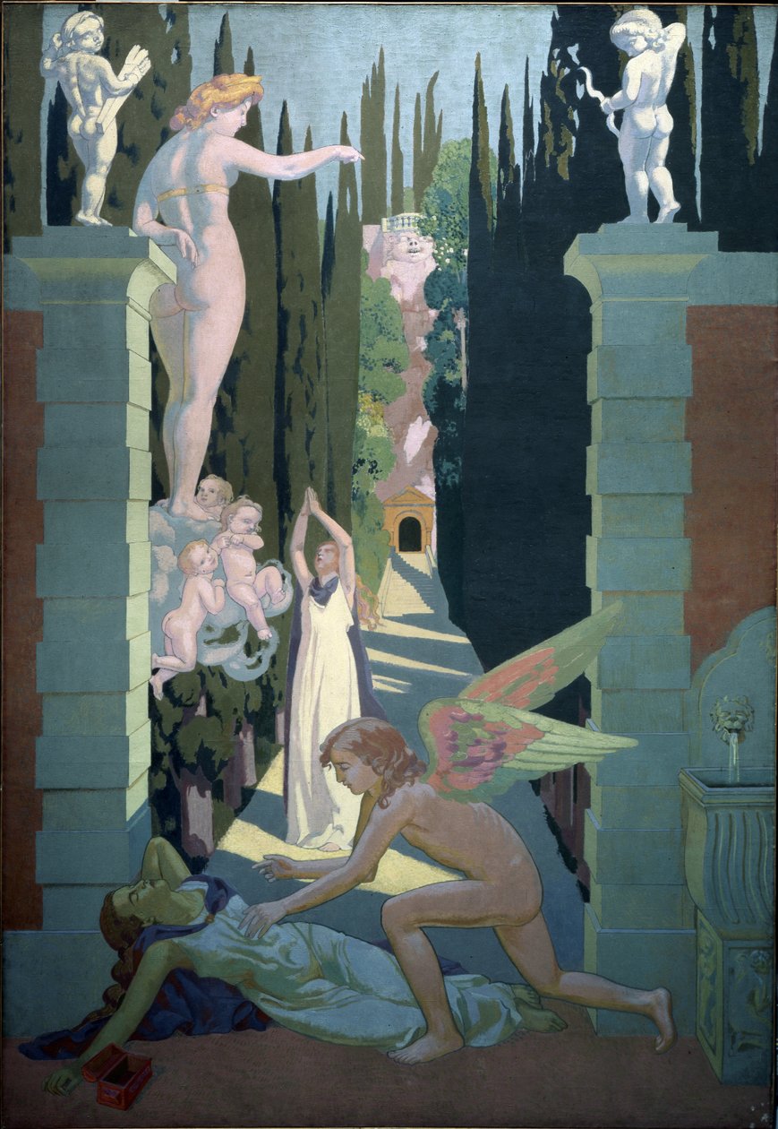 A psziché története (4. panel: Vénusz bosszúja). Maurice Denis festménye (1870-1943) alkotó: Maurice Denis