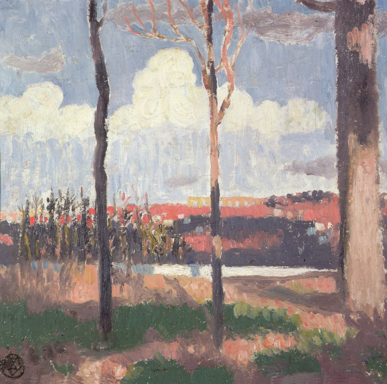 Marly vízvezeték Pecqből nézve alkotó: Maurice Denis