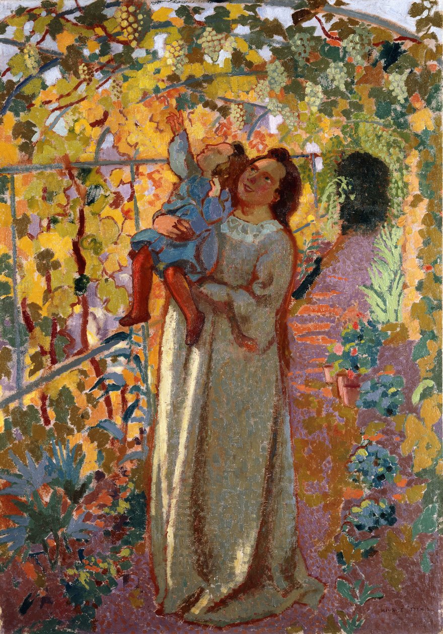 Anya és gyermeke a szőlő alatt; Anya és gyermeke a szőlő alatt, alkotó: Maurice Denis