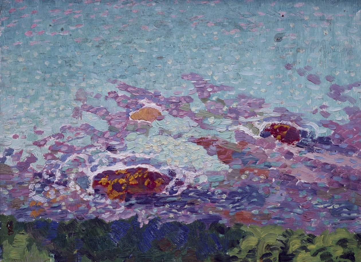Ocean Coast (olaj, papír) alkotó: Maurice Denis