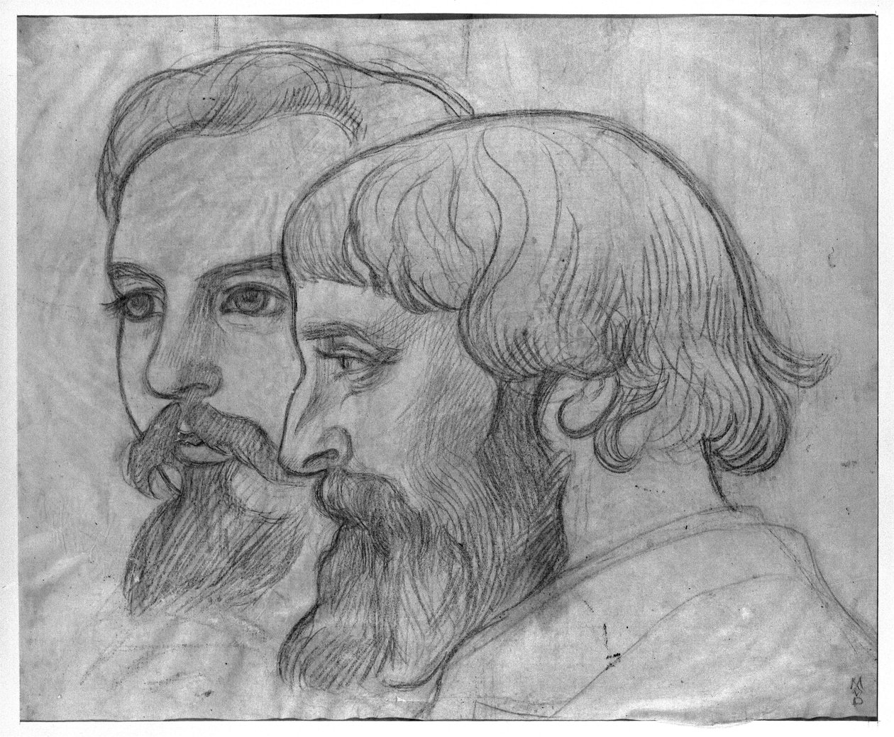 Paul Serusier és Maurice Denis, tanulmány a "Hommage Cezanne-nak" című képhez, 1899 (szén és szangvin) alkotó: Maurice Denis