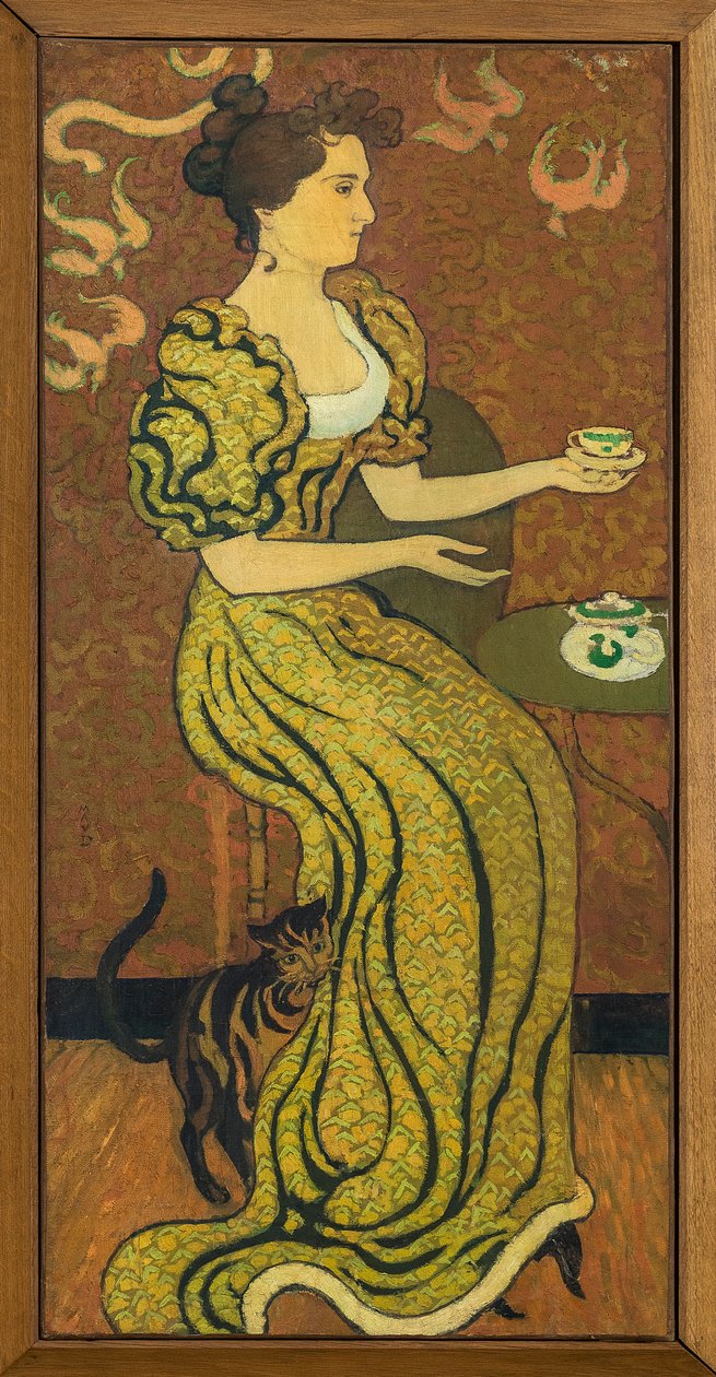 Madame Ranson portréja a macskánál 1892 körül (olaj, vászon) alkotó: Maurice Denis