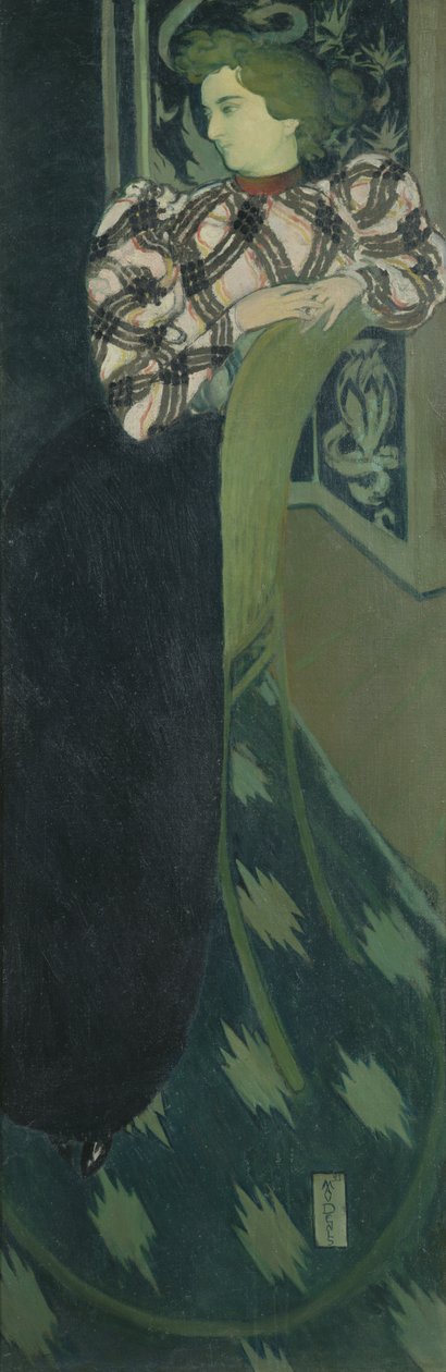 Madame Ranson portréja zöld színben, 1893 alkotó: Maurice Denis