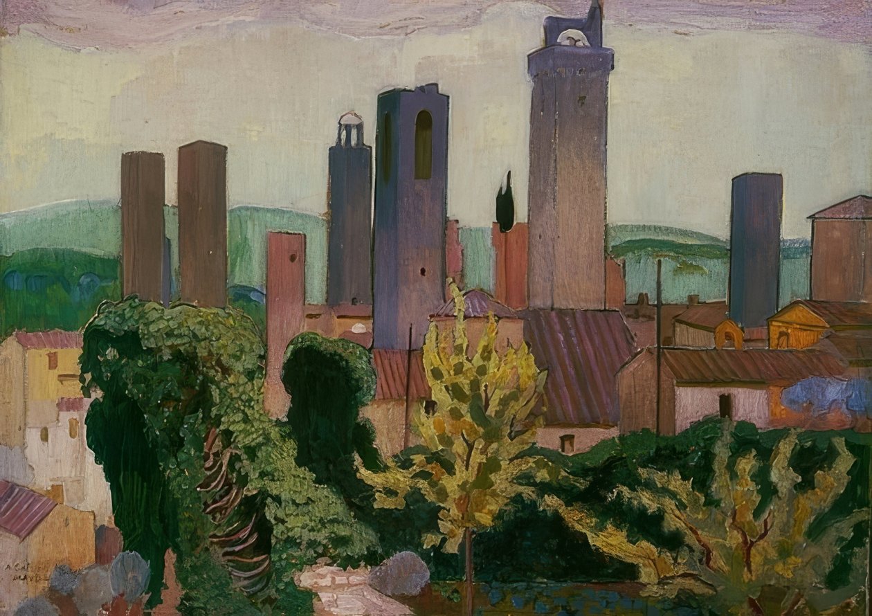 Szent Gimignano. 1907/08 alkotó: Maurice Denis