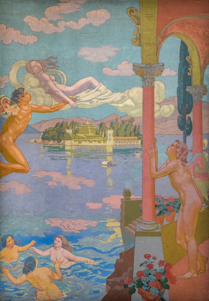 A psziché története, II. Zephyr Psychét szállít az Öröm szigetére alkotó: Maurice Denis