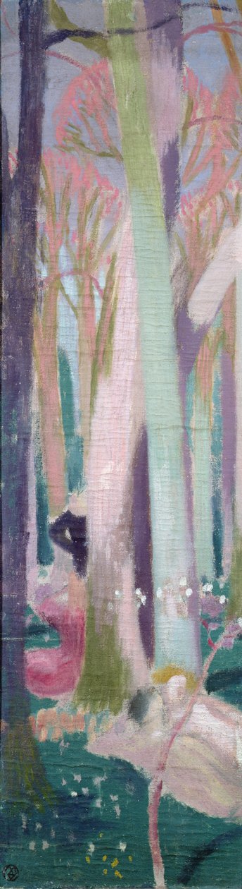 Fák az erdőben, tanulmány az erdei jácintokhoz alkotó: Maurice Denis