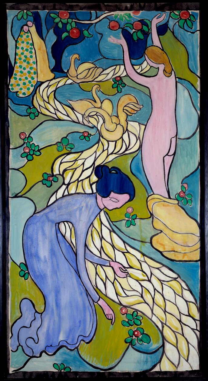 Maurice Denis (1870-1943) Nők a pataknál festménye, 1894 (huile sur toile) alkotó: Maurice Denis