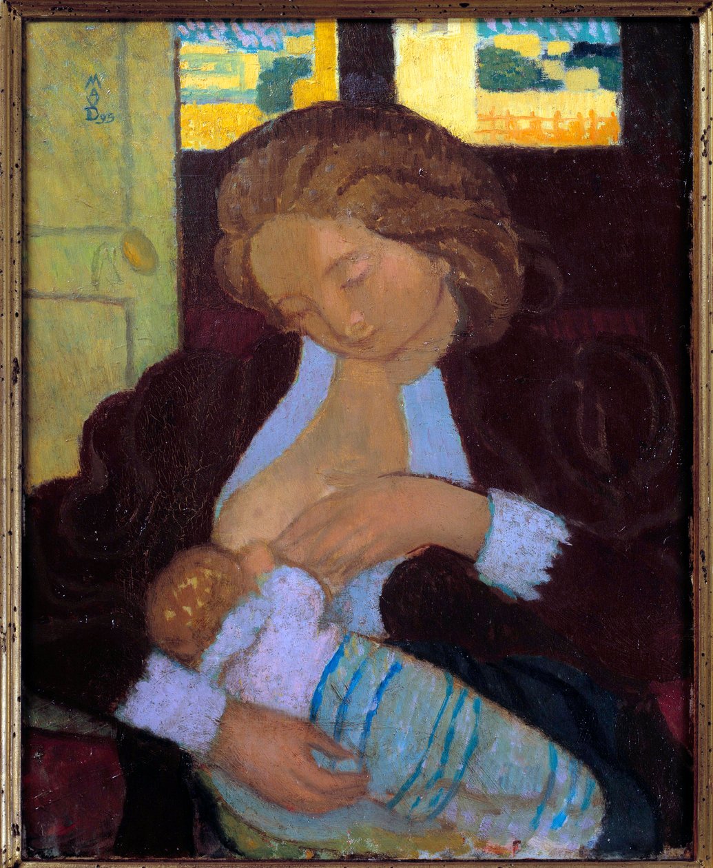 Fiatal nő szoptat 20. században alkotó: Maurice Denis