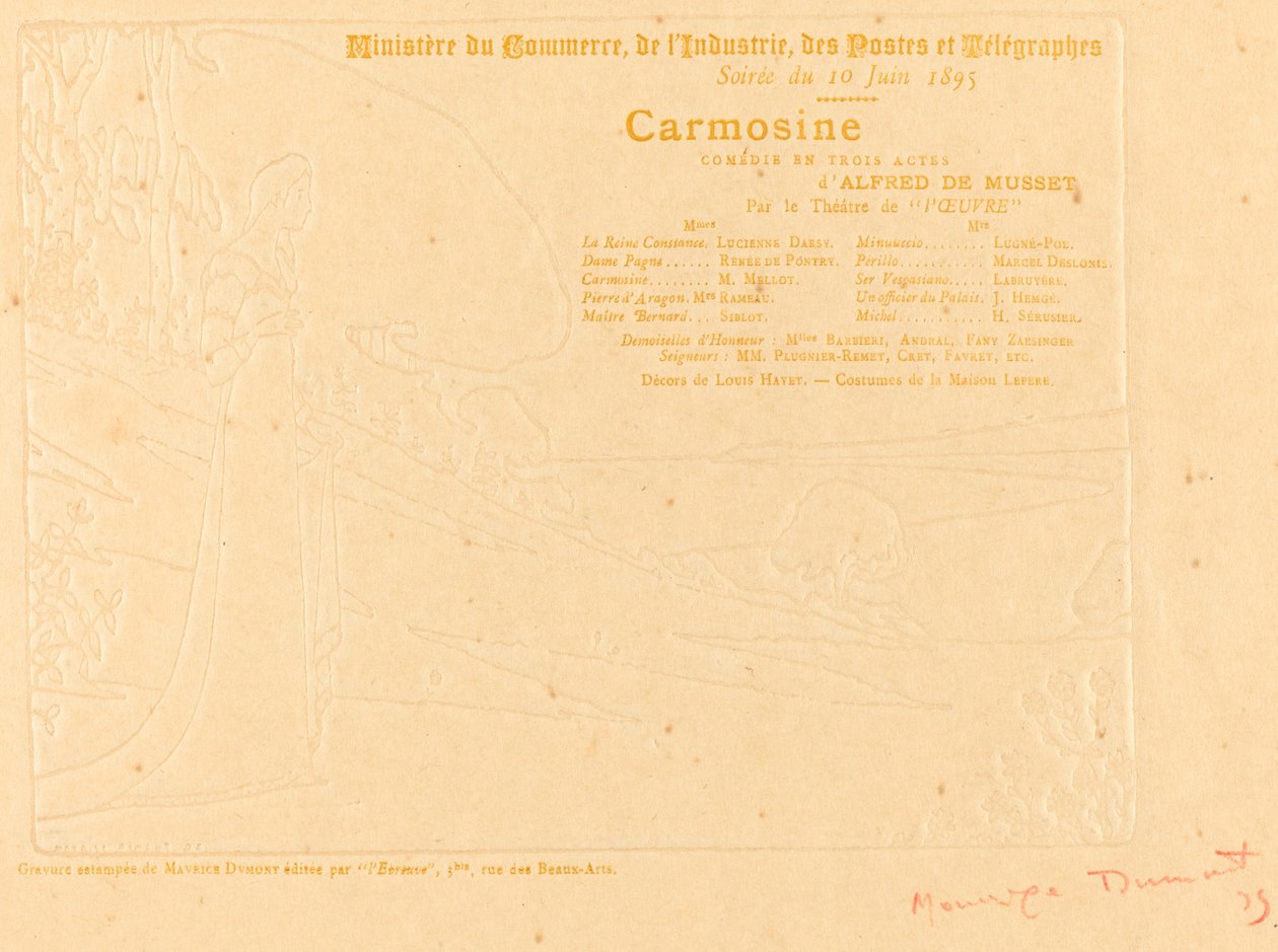 Carmoisine alkotó: Maurice Dumont
