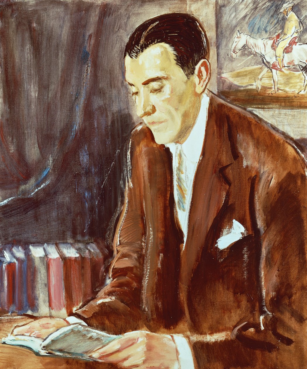 Ramon Perez de Ayala (1881-1962) spanyol író, festmény portréja alkotó: Maurice Fromkes