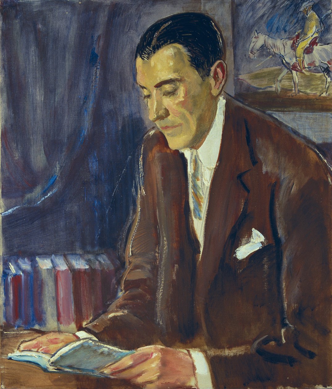 PEREZ DE AYALA, Ramon (1888-1962), spanyol író portréja (olaj, vászon) alkotó: Maurice Fromkes