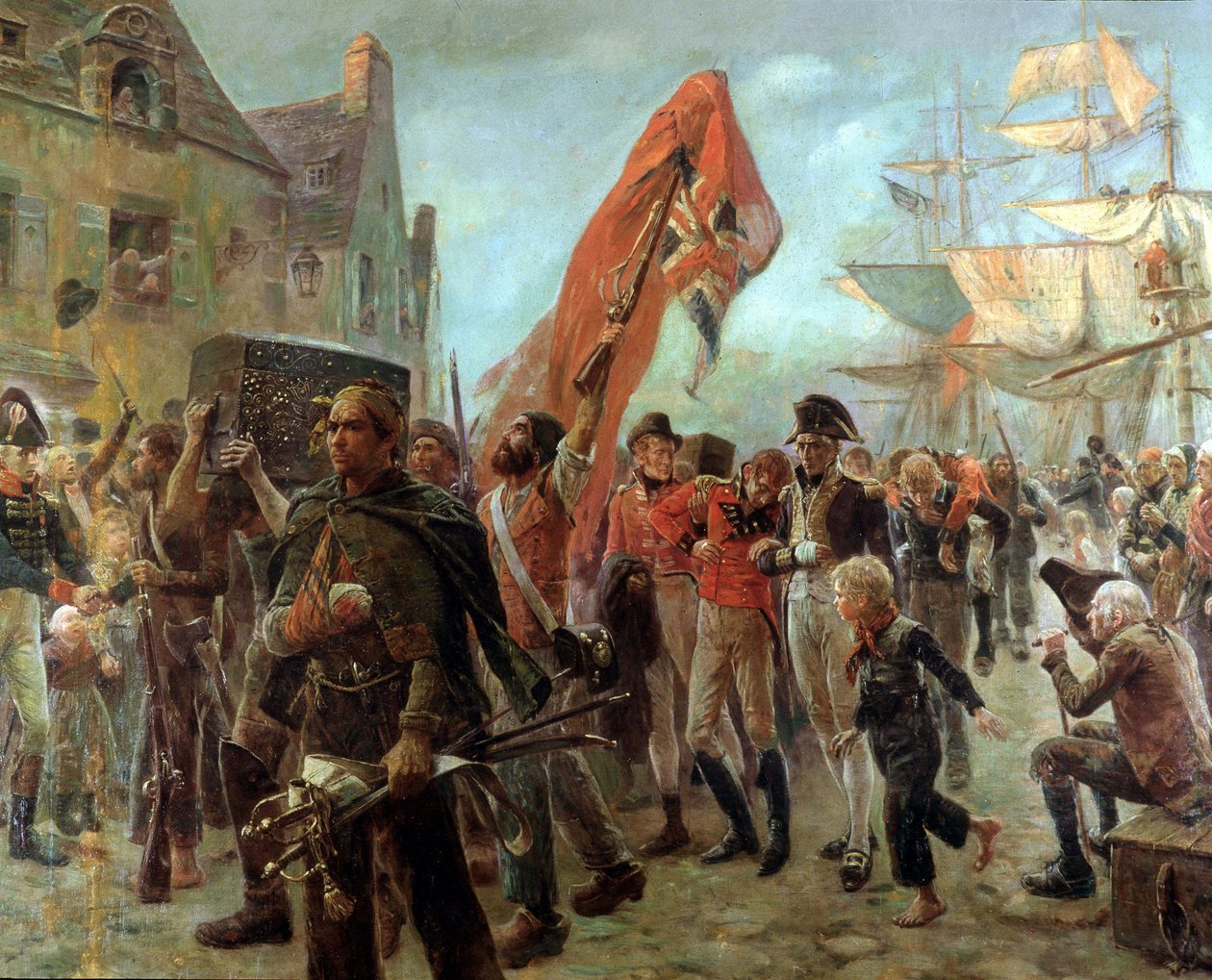 Magánosok 1806-ban – Maurice Orange olaj, vászon, 19. század vége. alkotó: Maurice Henri Orange