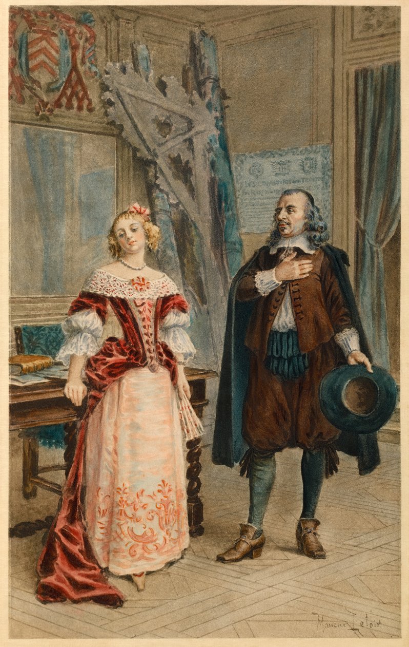 Corneille írja Pulcherie (illusztráció) alkotó: Maurice Leloir