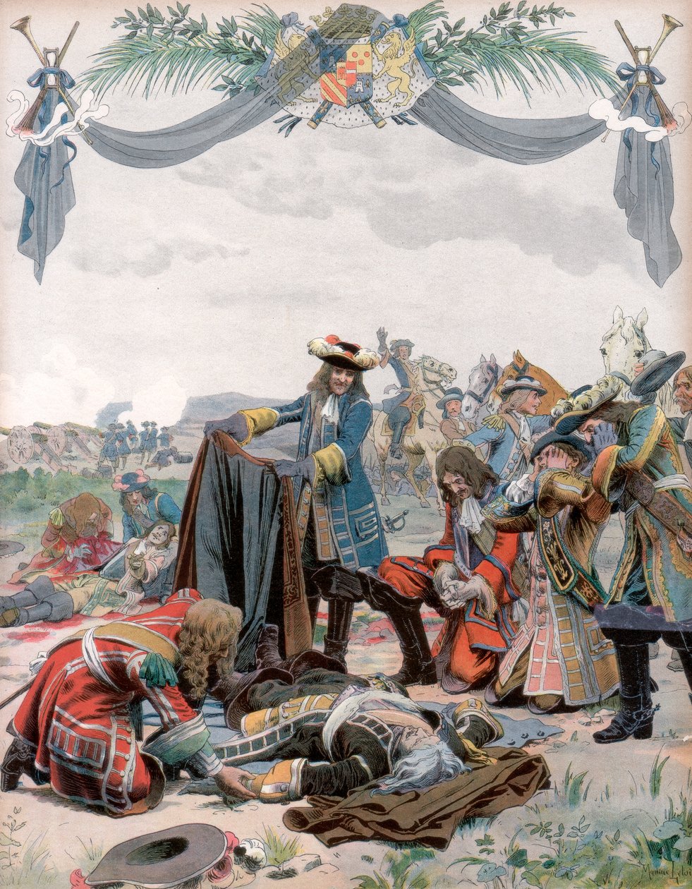 Henri, Vicomte de Turenne francia katona halála, 1675 c1871-1940 alkotó: Maurice Leloir