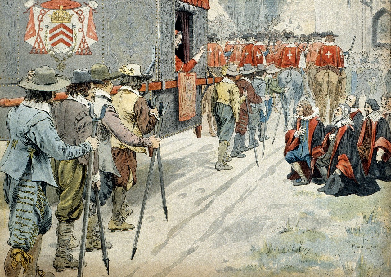 Franciaország története: 1642-ben Richelieu bíboros alkotó: Maurice Leloir