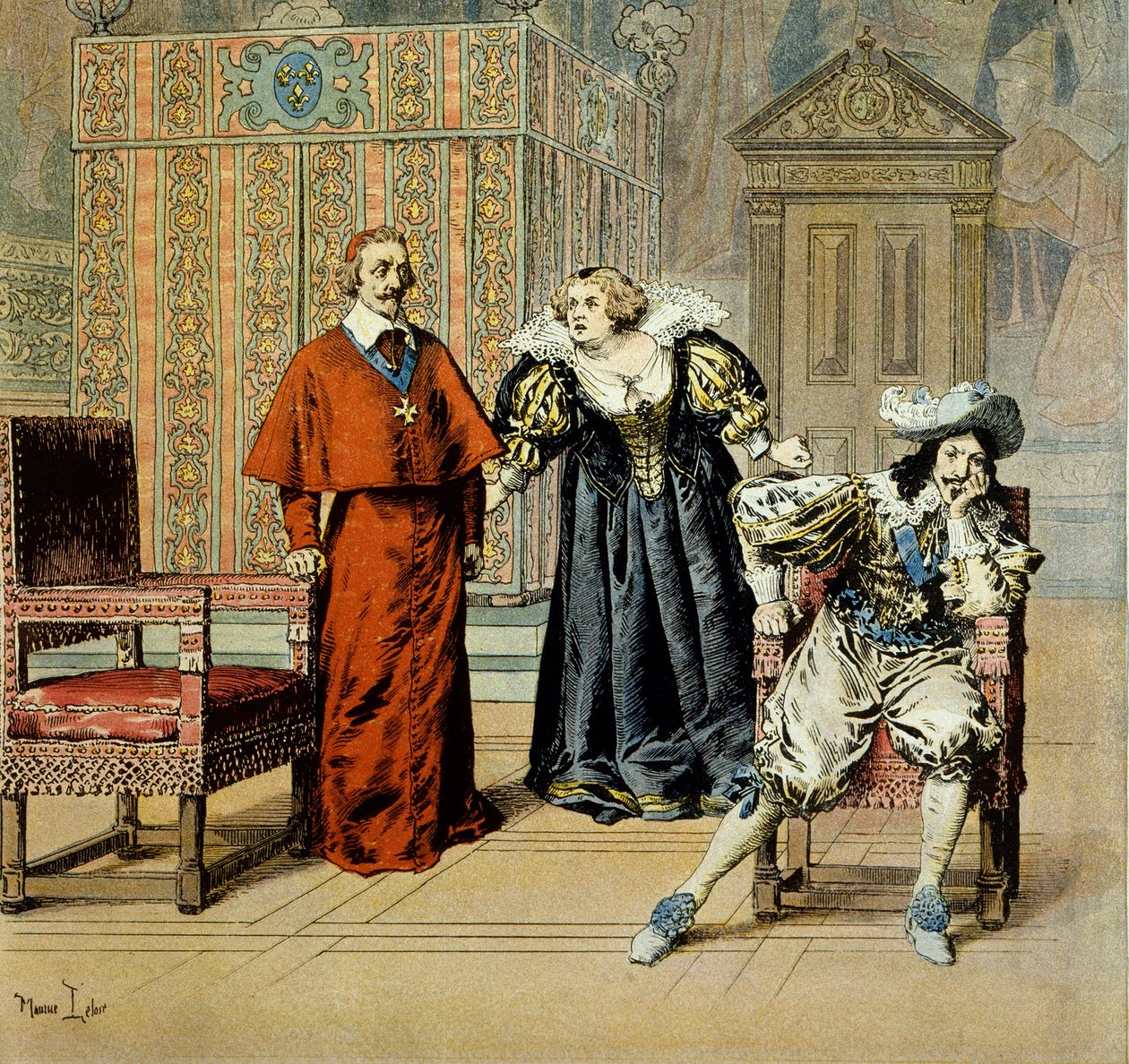 Franciaország története: Journee des Dupes: Richelieu bíboros (Armand Jean du Plessis alkotó: Maurice Leloir