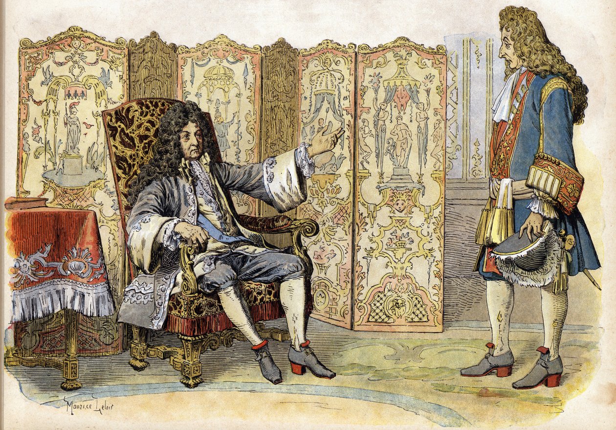 1712-ben XIV. Lajos a Napkirályt (Na király vagy Nagy Lajos) nevezte el alkotó: Maurice Leloir