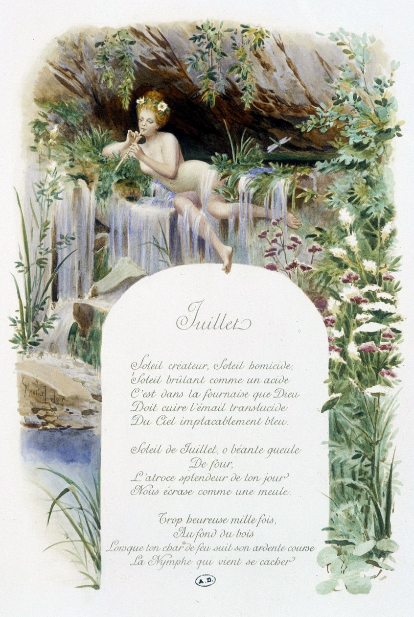 Július „A hónap dala”, Jérôme Doucet, illusztráció - Maurice Leloir, szerk. Reims 1904. L. Michaud alkotó: Maurice Leloir