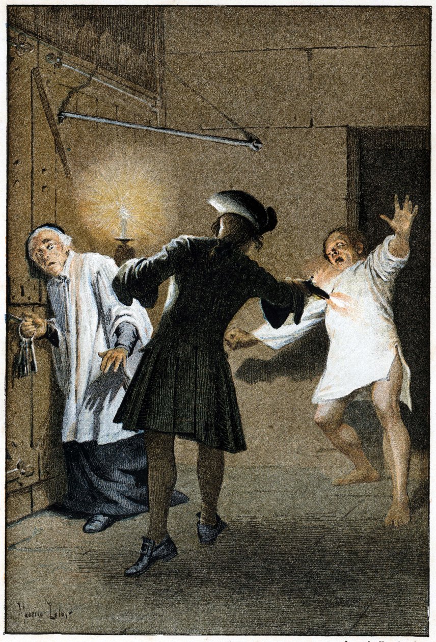 A szökés – Prevost abbé (1697-1763), francia író „Manon Lescaut és a Chevalier Des Grieux története” című művében. Metszet Maurice Leloir rajzai alapján (1885). alkotó: Maurice Leloir